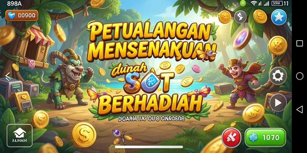 Screenshot utama gameplay <strong>898A</strong> menampilkan keseruan putaran slot dengan simbol berharga.