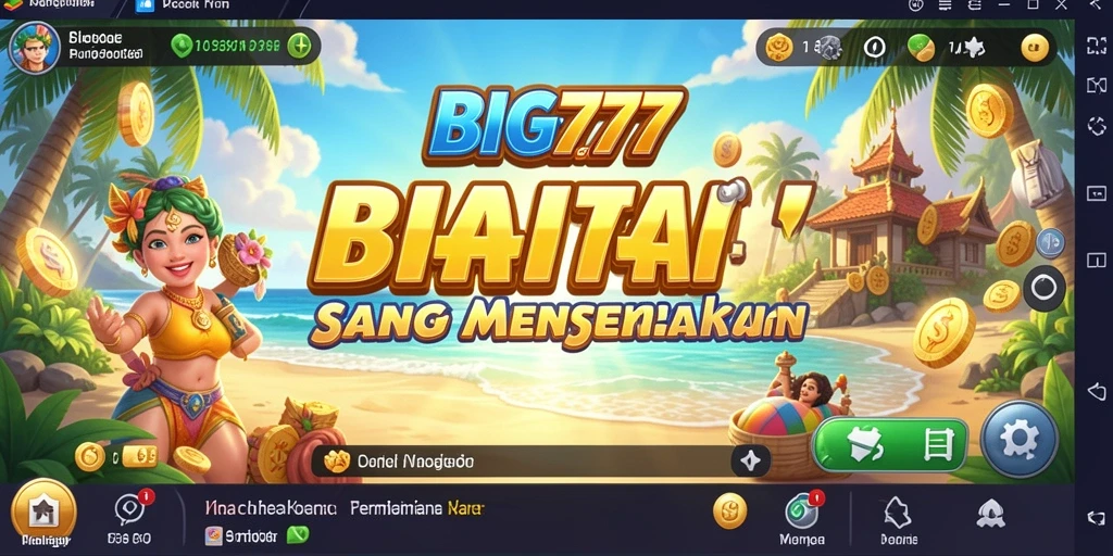 Tangkapan layar gameplay BIG777 dengan suasana ceria dan tantangan menyenangkan.