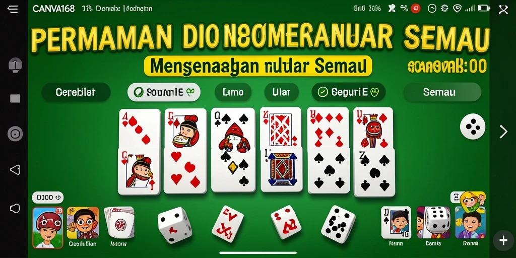 Screenshot gameplay CANVA168 menampilkan suasana seru permainan Domino.