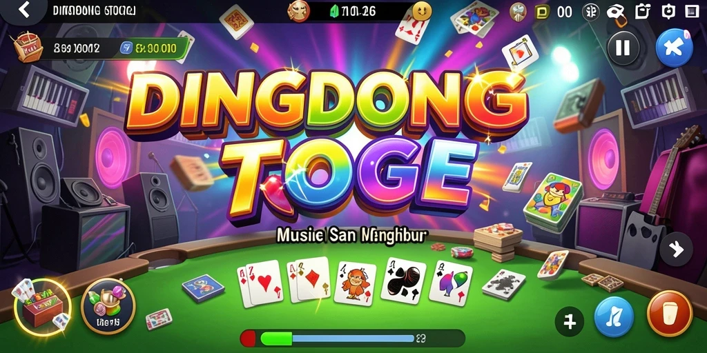 Tampilan DINGDONGTOGEL dengan gameplay yang seru dan penuh musik.