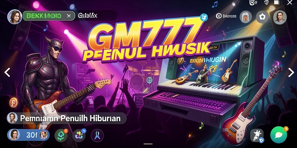 Screenshot gameplay GM777 yang menampilkan keseruan bermain musik.