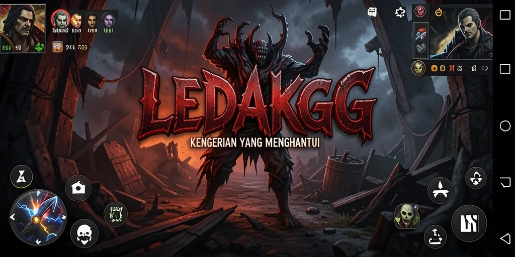 Tampilan gameplay LEDAKGG yang mencekam dan penuh ketegangan.