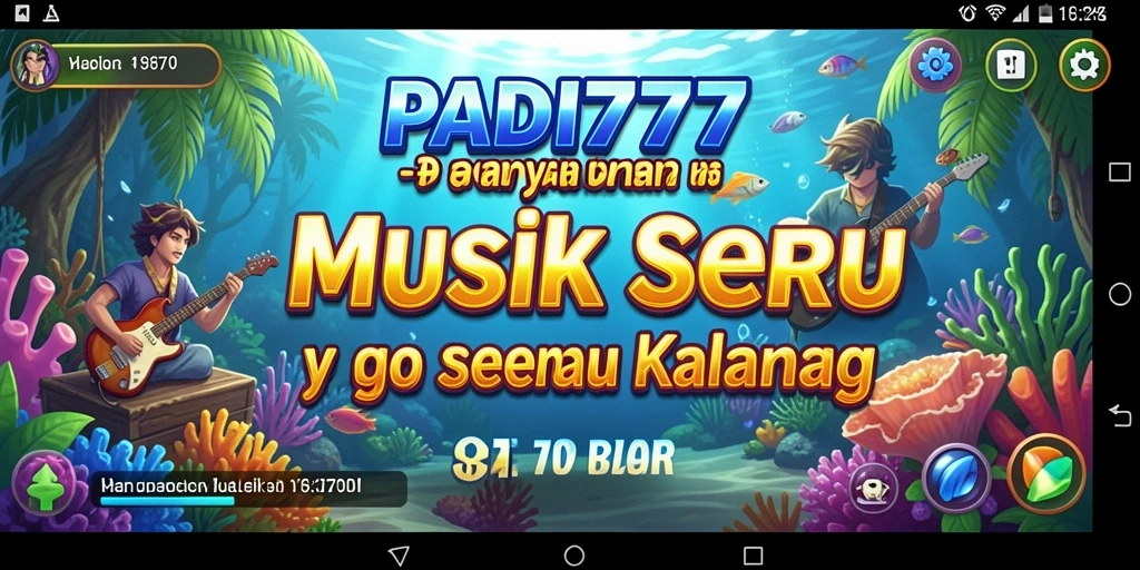 Screenshot PADI777 menunjukkan gameplay menarik dengan berbagai genre musik.