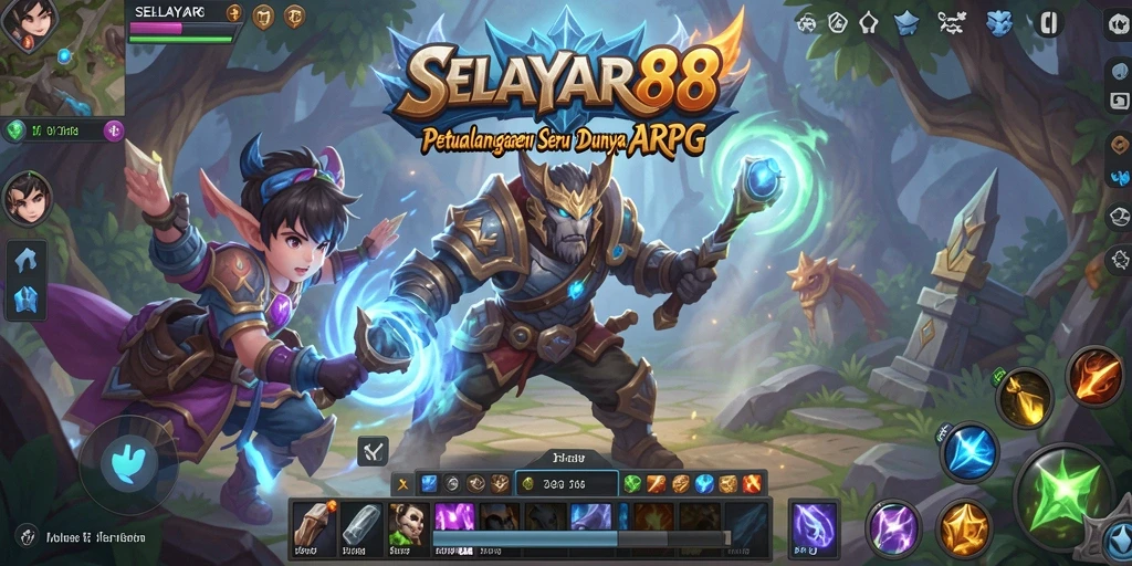 Tampilan gameplay menarik dari SELAYAR88, menunjukkan aksi pertarungan epik.