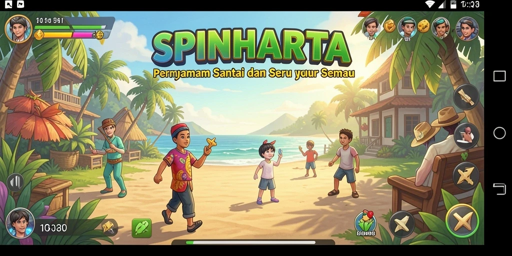 Gameplay SPINHARTA yang seru dan mengasyikkan.