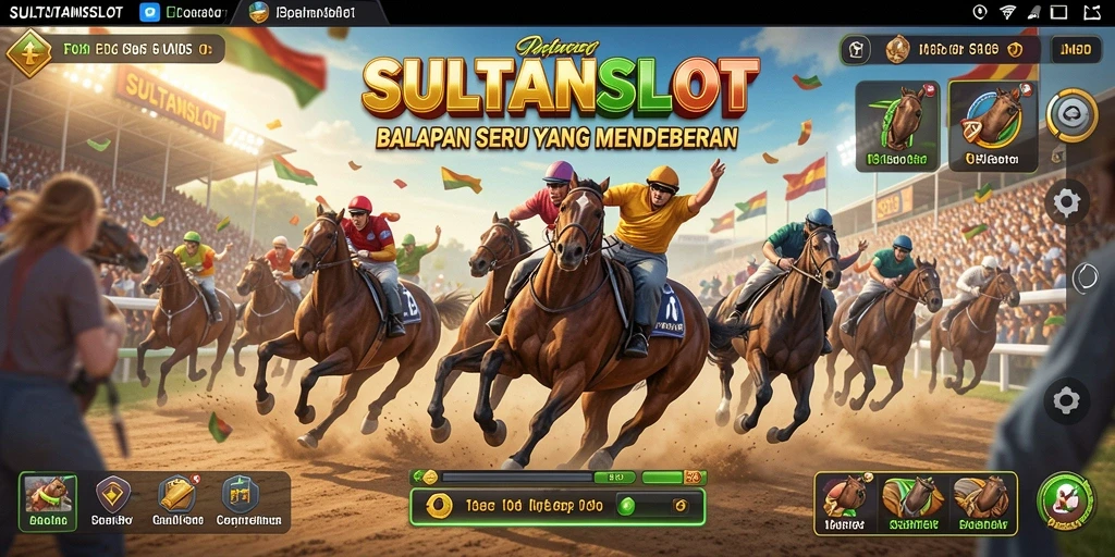 Tampilan menarik dari gameplay balapan di SULTANSLOT.