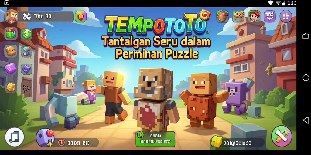 Tampilan gameplay seru dari TEMPOTOTO dengan tantangan puzzle.