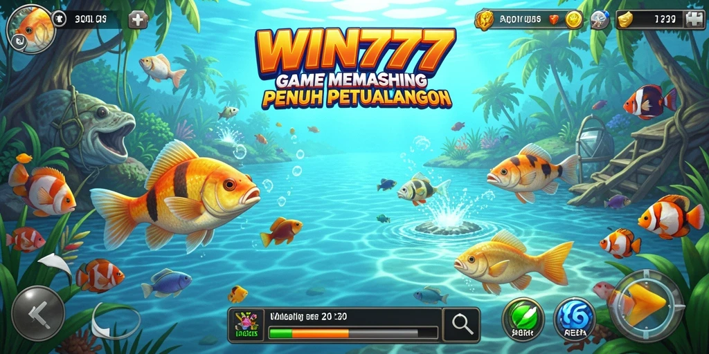 Tampilan gameplay seru WIN777 yang memukau saat memancing.