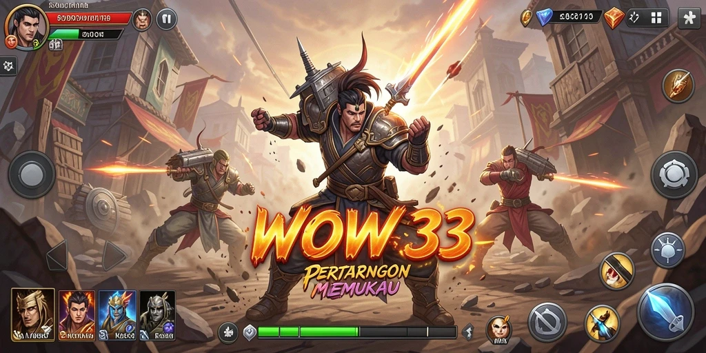 Tangkapan layar gameplay WOW33 yang intens dan memukau.
