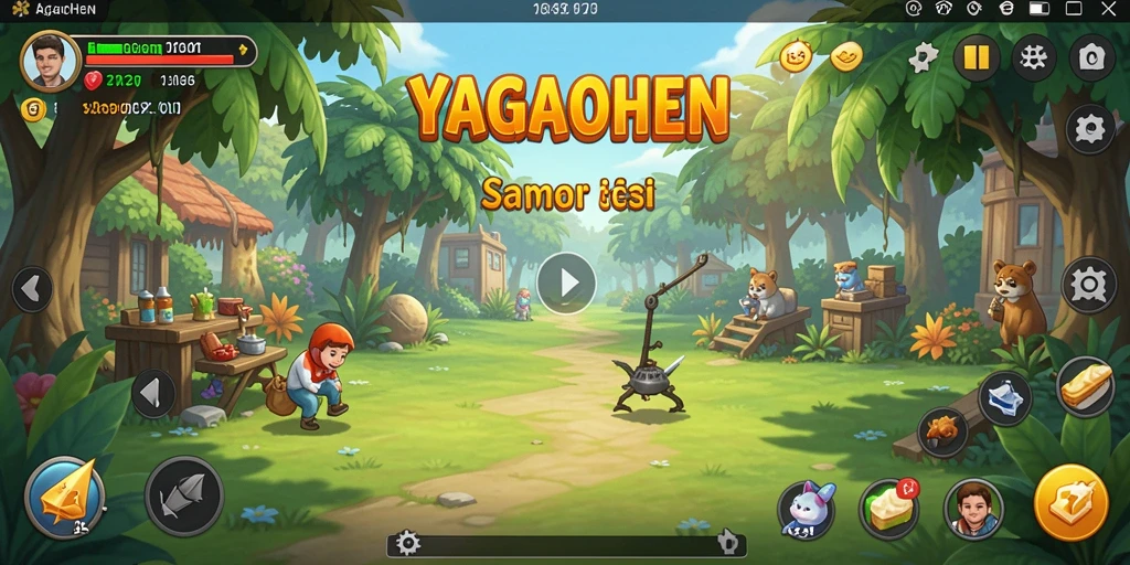 Tampilan menarik dari gameplay YAGAOHEN yang penuh warna.